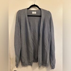 Oliver Charles summer cardigan, blue-gray color.